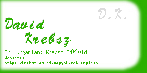 david krebsz business card